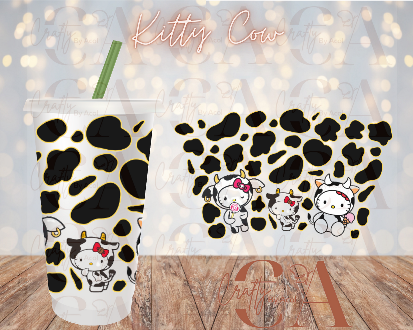 Kitty Cow Vinyl Can Wrap