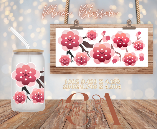 Plum Blossom Vinyl Can Wrap