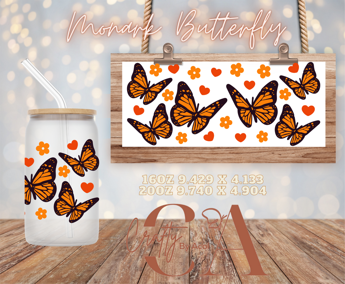 Monark Butterfly  Vinyl Can Wrap