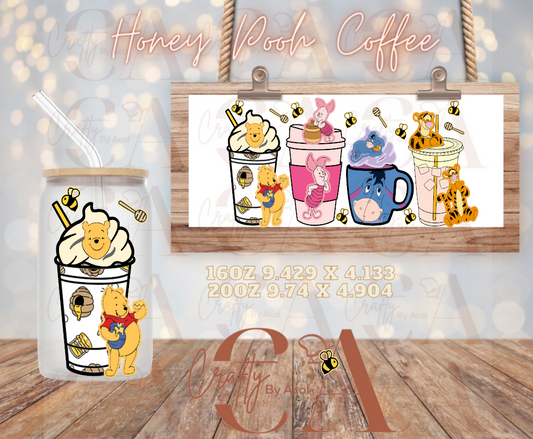 Honey Pooh Coffee Vinyl Can Wrap