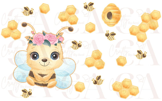 Honey Bee  Vinyl Can Wrap