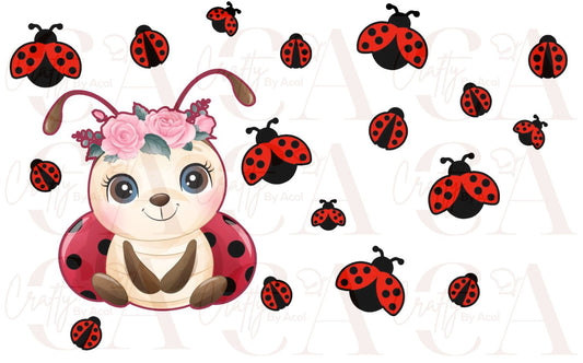 Lady Bug Vinyl Can Wrap