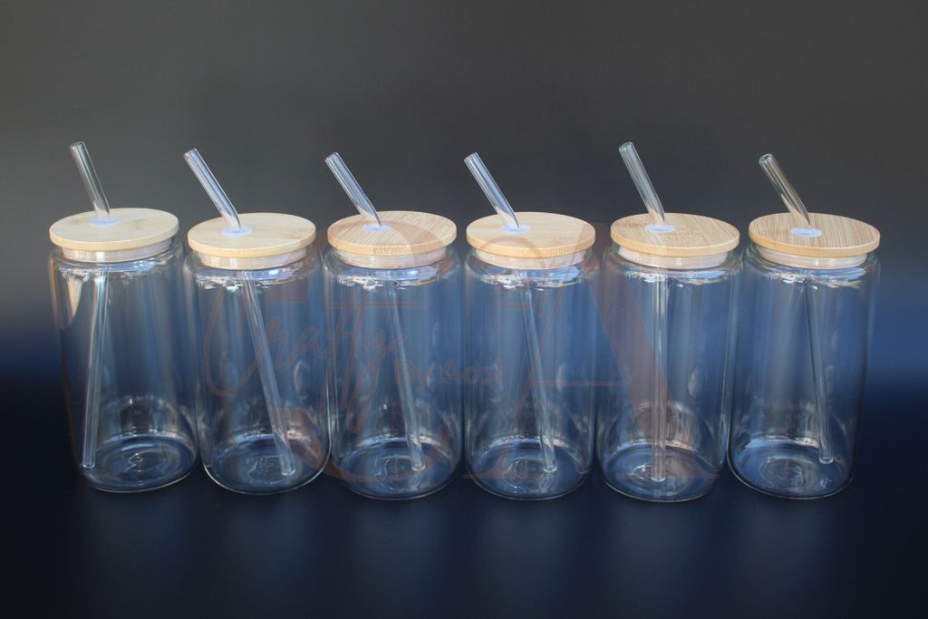Clear Glass Tumbler Sublimation :: 16oz Beer Can