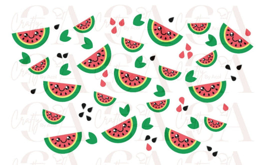 Kawaii Watermelon Vinyl Can Wrap