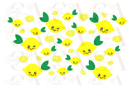 Kawaii Lemon Vinyl Can Wrap