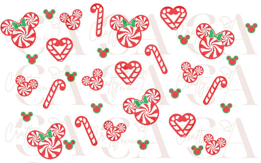 Holiday Mick Peppermint Candy Vinyl Can Wrap