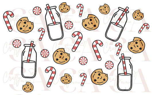 Holiday Milk & Cookies Vinyl Can Wrap