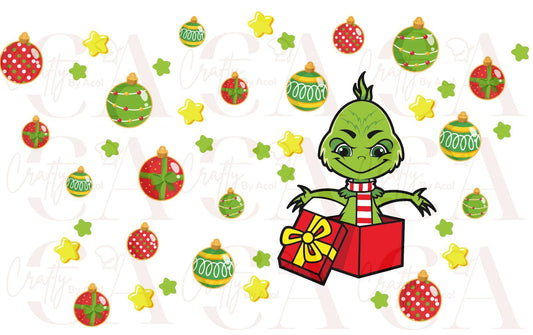 Holiday Green Guy  Vinyl Can Wrap