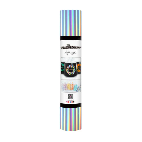 (TECKWRAP) Holographic Glossy Rainbow Craft Vinyl