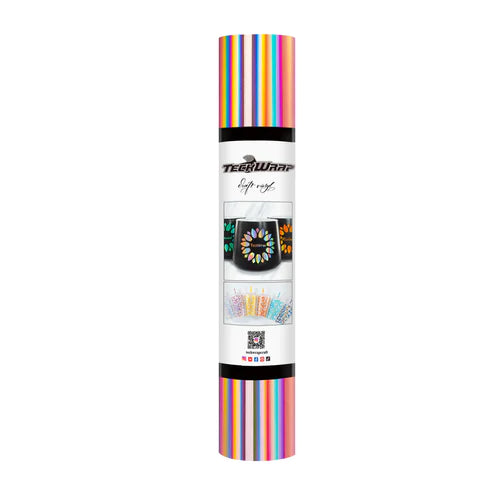 (TECKWRAP) Holographic Glossy Rainbow Craft Vinyl